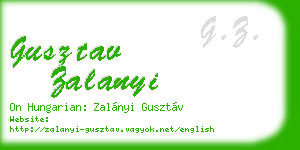 gusztav zalanyi business card